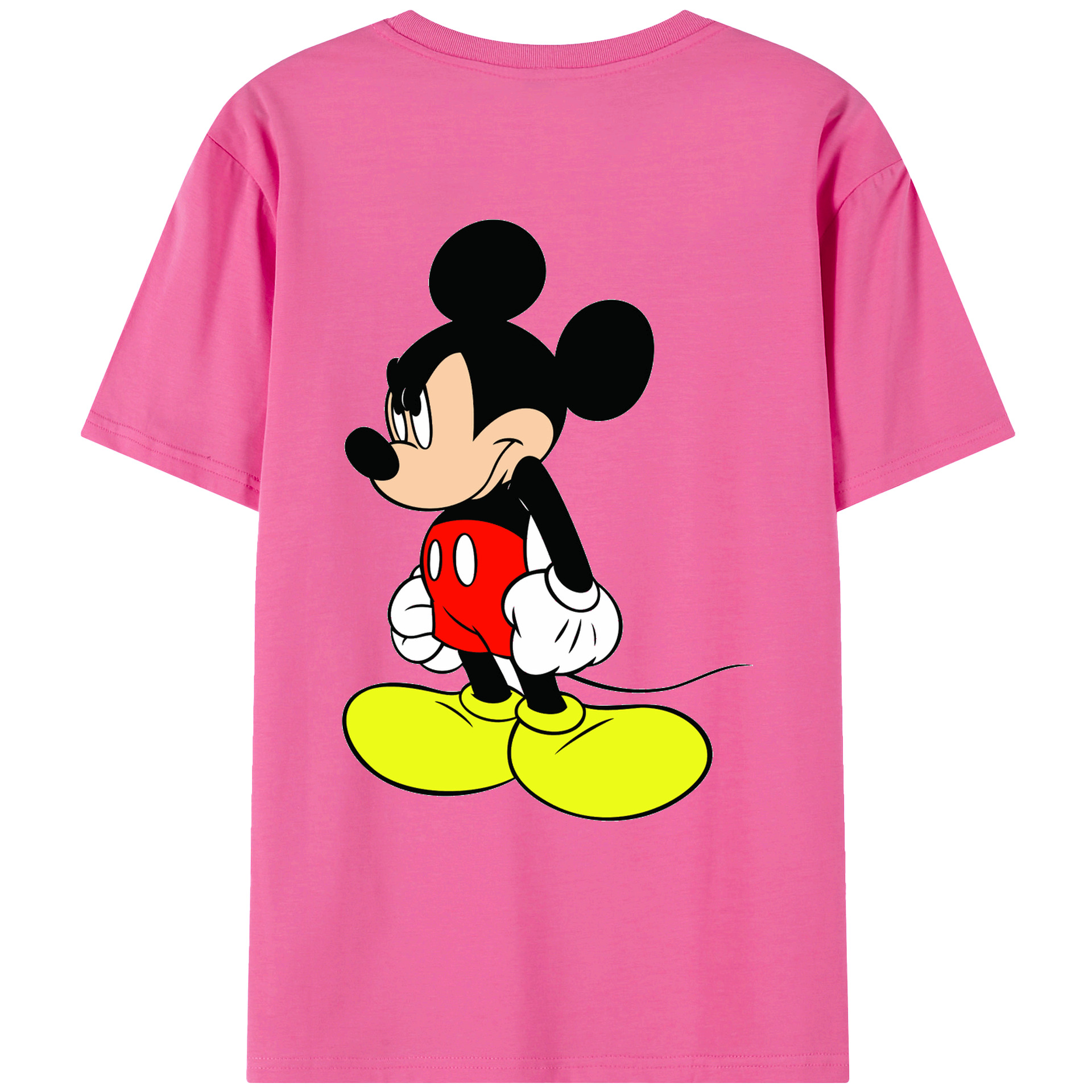（画像用） ミッキーマウス Mickey Mouse レディース半袖Tシャツ(バックプリント)